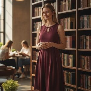 41 Hawthorn Burgundy Women's Dress